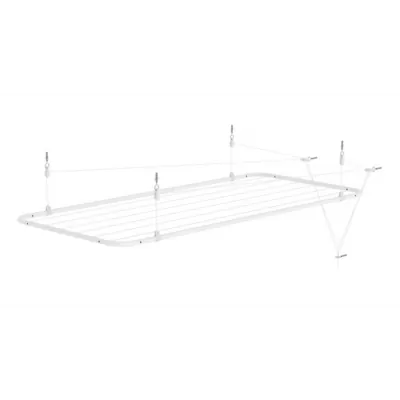 Varal de Teto Reforçado Retrátil Branco 120cm x 56cm VTB12056 Brasforma