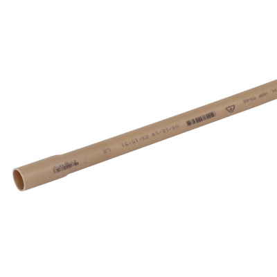 Cano Tubo PVC Soldável Marrom p/ Água Fria 1/2" 20mm c/ 6m Amanco