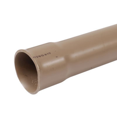 Cano Tubo PVC Soldável Marrom p/ Água Fria 2" 60mm c/ 6m Amanco