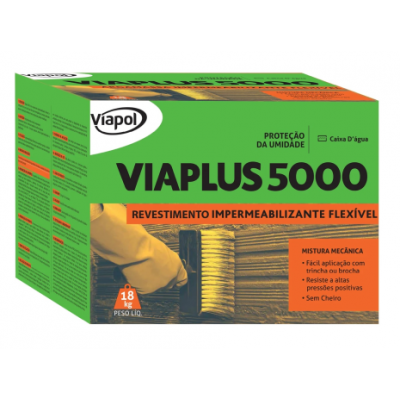 Argamassa Polimérica Flexível Viaplus 5000 Componente A+B 18Kg Viapol