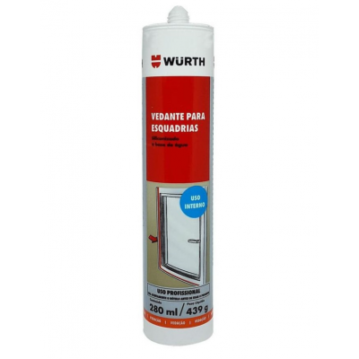 Vedante Selante p/ Esquadrias Base Água Branco 280ml / 439g Wurth