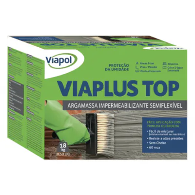 Argamassa Impermeabilizante Semiflexível Viaplus Top 18Kg Viapol
