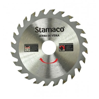 Disco de Serra Vídea p/ Madeira  4 3/8" 110mm 24 Dentes Stamaco
