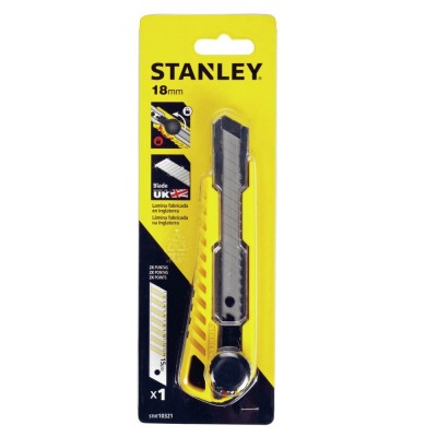Estilete Profissional Retrátil c/ Botão Giratório 18mm Stanley