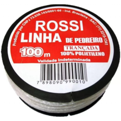 Linha para Pedreiro Trançada Branca 100m Rossi Linha
