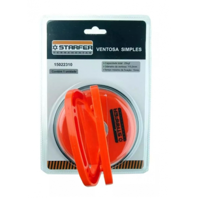 Ventosa Simples 115mm Capacidade 25kg Starfer