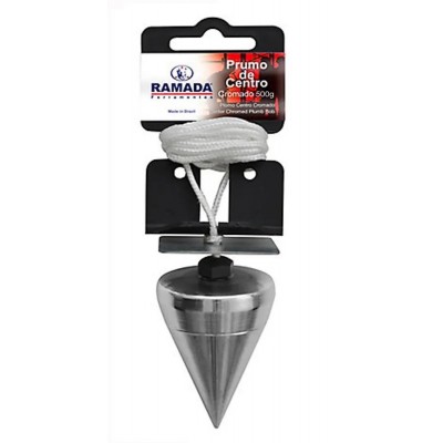 Prumo de Centro Envernizado Aço Cromado 500g Ramada