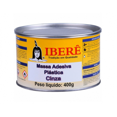 Massa Adesiva Plástica Cinza 400g c/ Catalizador Iberê
