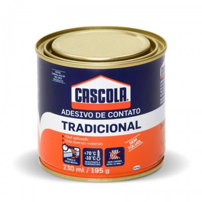 Adesivo Cola De Contato Sem Toluol Cascola Tradicional 195g
