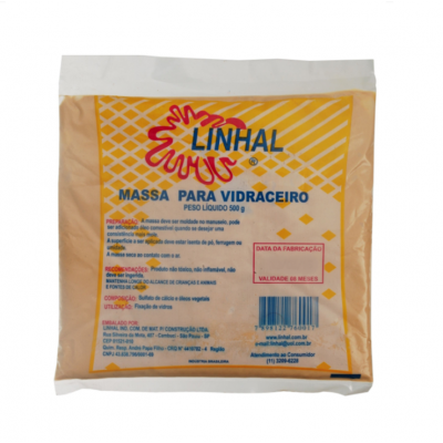 Massa Vidro p/ Vidraceiro Bege 500g Linhal