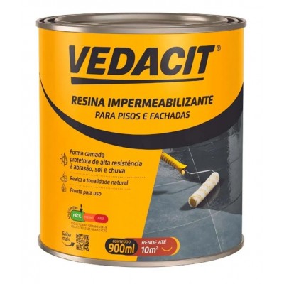 Resina Impermeabilizante p/ Pisos e Fachadas 900ml Vedacil Vedacit