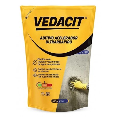 Aditivo Acelerador Ultra Rápido p/ Concreto e Argamassa 900ml Vedacit