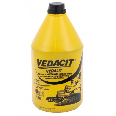 Aditivo Plastificante Concentrado p/ Reboco Vedalit 3,6L Vedacit