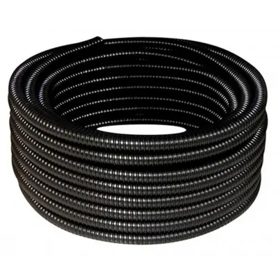 Conduite Flexível Espiralado Emborrachado Preto 3/4" Rolo 25m  Irrigatec / Espiratec