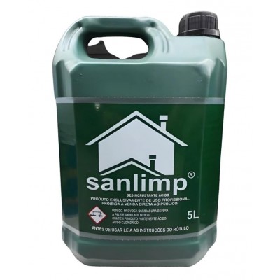 Limpa Pedras Desincrustante Ácido p/ Limpeza Pesada 5L Sanlimp