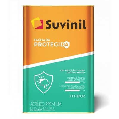 Tinta Acrílica Premium Exterior Fachada Protegida Branco Neve Fosco 18L Suvinil