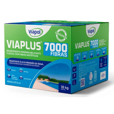 Argamassa Polimérica Flexível c/ Fibras Viaplus 7000 18kg Viapol