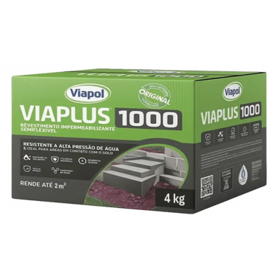 Argamassa Impermeabilizante Semiflexível Viaplus 1000 4Kg Viapol
