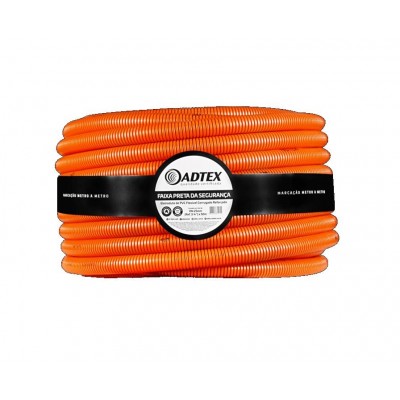Conduíte Reforçado Flexível Laranja Antichama 25mm x 3/4" 50m Adtex